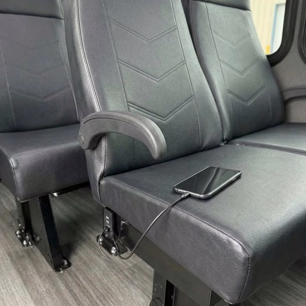 ames 15 passenger minibus usb charging