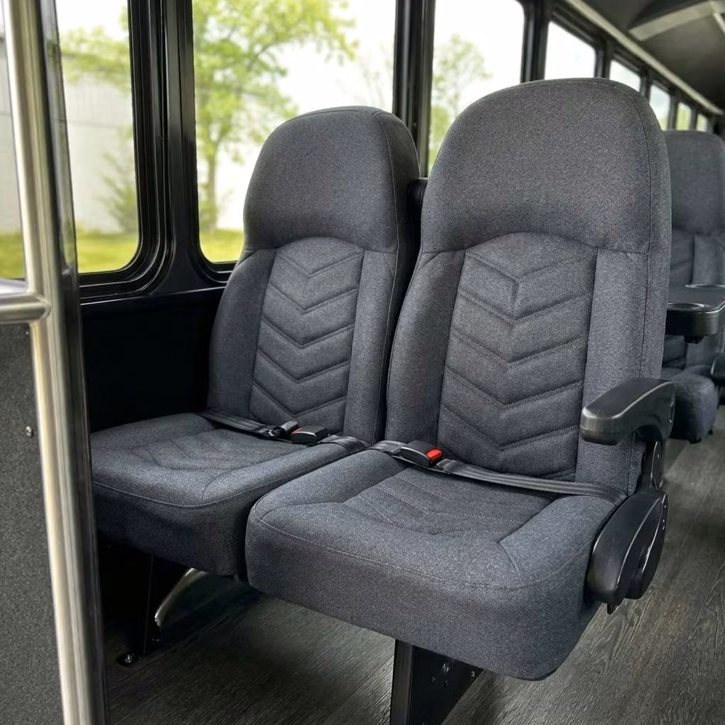 ames 25 passenger minibus high back seats
