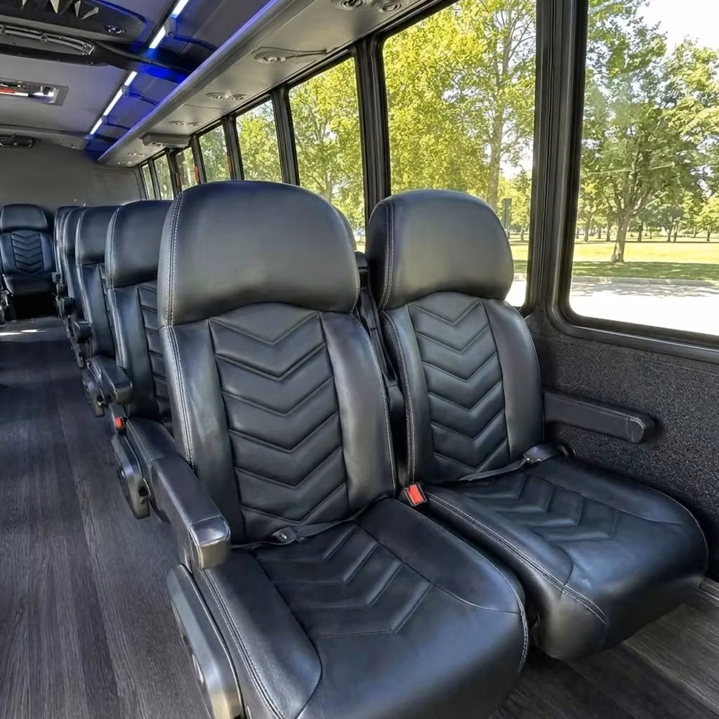 ames 28 passenger minibus seating