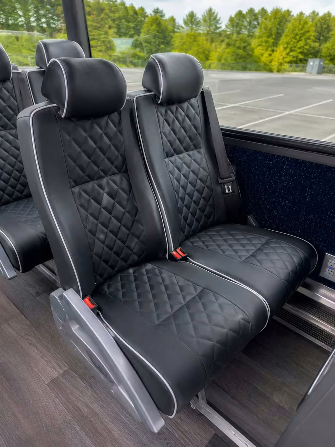 ames 56 passenger charter bus reclining seats