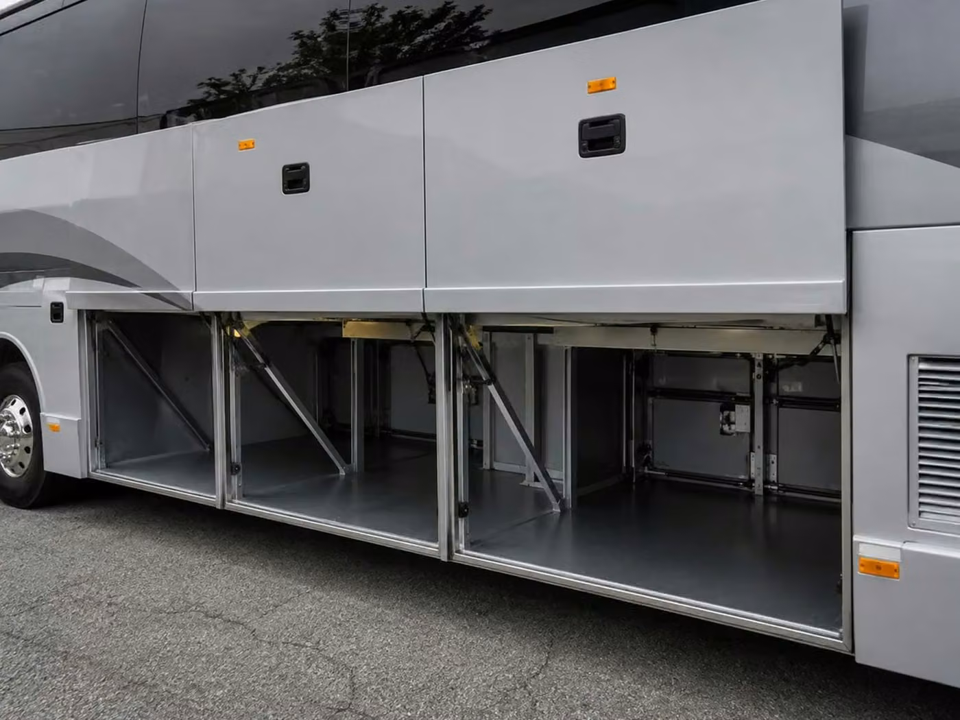ames charter bus under bus storage