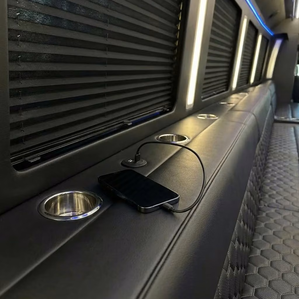 ames party bus usb charging