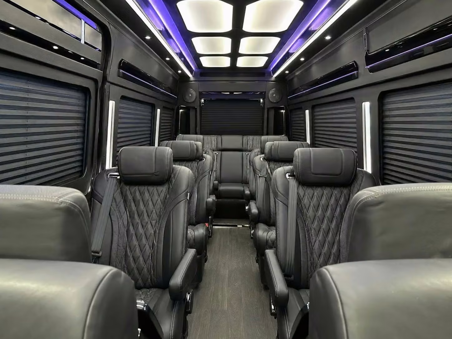 ames sprinter van rental with driver reclining seats