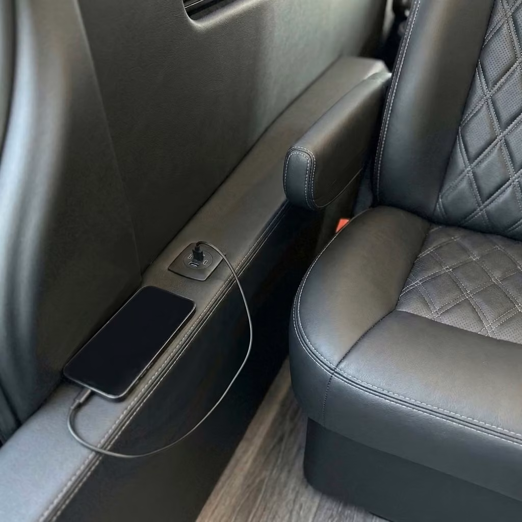 ames sprinter van rental with driver usb charging