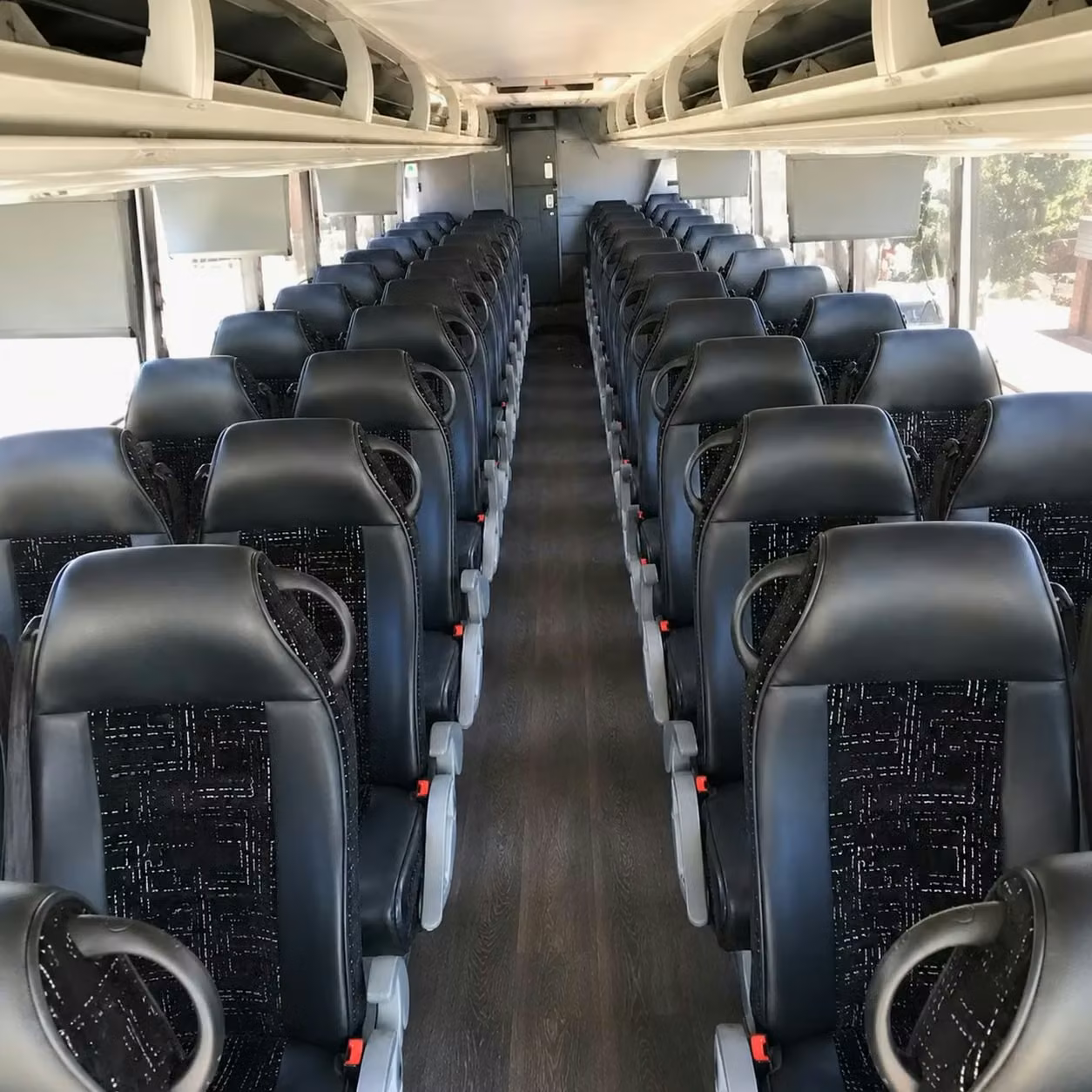 56 passenger charter bus interior