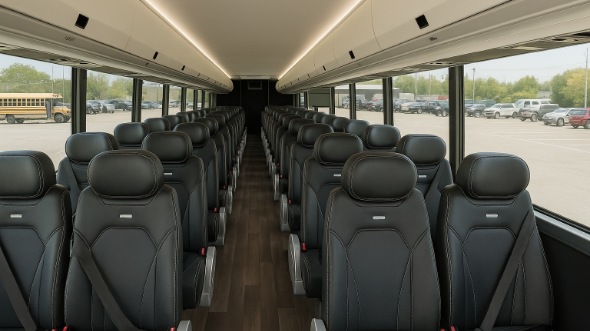 Interior of Charter Bus Company Ames's 18 Passenger Minibus in Ames