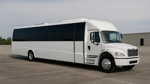 Exterior of Charter Bus Company Ames's 28 Passenger Mini bus in Ames
