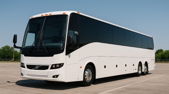 Exterior of Charter Bus Company Ames's 50 Passenger Charter Bus in Ames