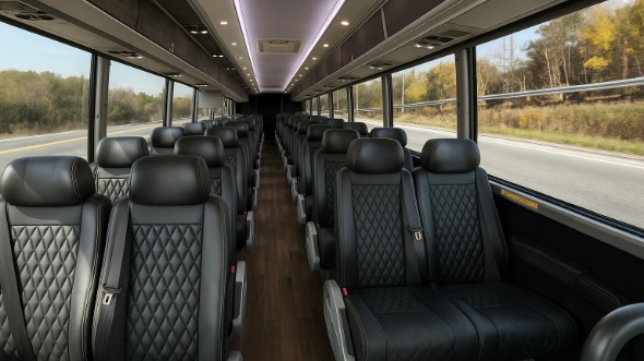 ames 28 passenger minibus inside