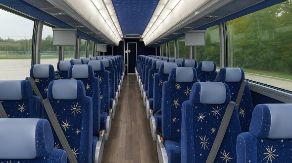 ames 54 passenger charter bus interior