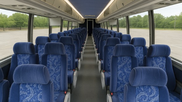 ames 55 passenger charter bus inside