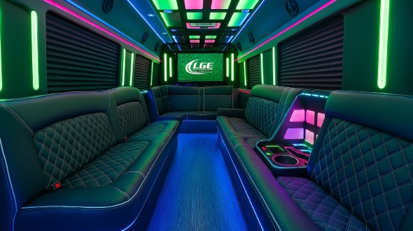 ames party bus rental inside