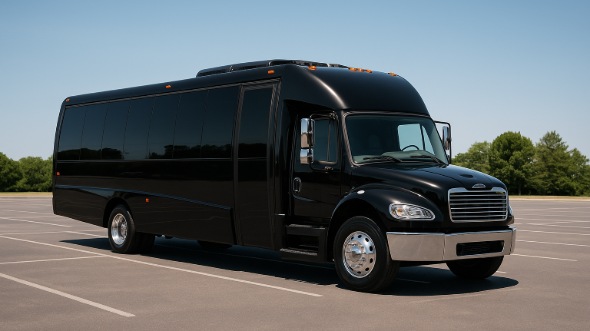 Exterior of Charter Bus Company Ames's Party Bus in Ames