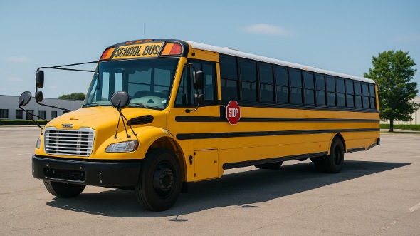 Exterior of Charter Bus Company Ames's School Bus in Ames