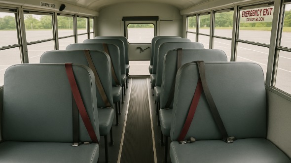 Interior of Charter Bus Company Ames's School Bus in Ames